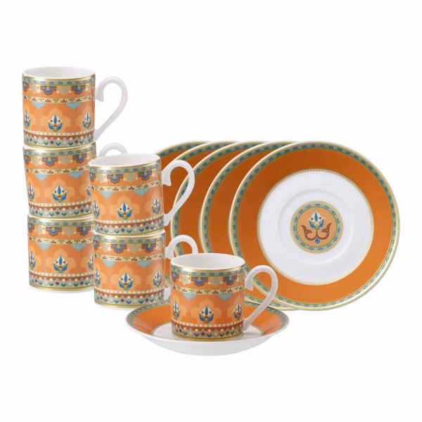 Villeroy & Boch Samarkand Mandarin Espressotasse mit Untertasse 6er Set - DS