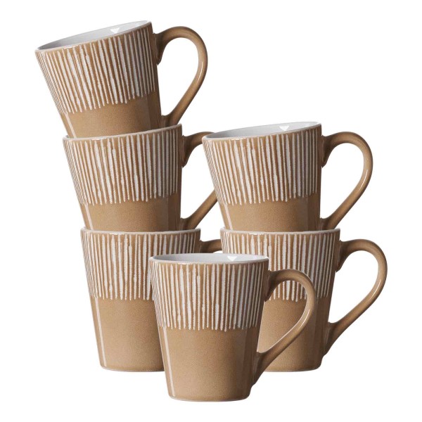 Ritzenhoff & Breker Banda Henkelbecher 315 ml 6er Set Beige - DS