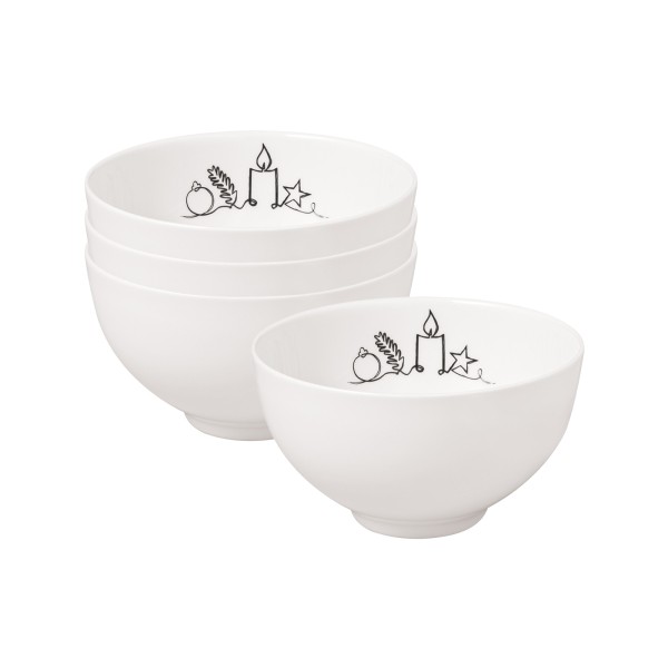 Villeroy & Boch Statement Lines XMAS Bol ø 13,8 cm 4er Set - DS