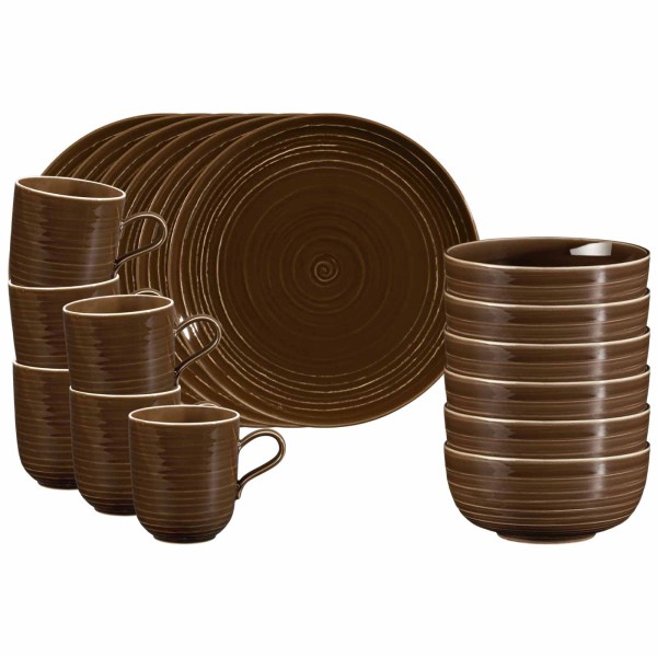 Seltmann Weiden Terra Frühstücks-Set 18-teilig erdbraun - DS