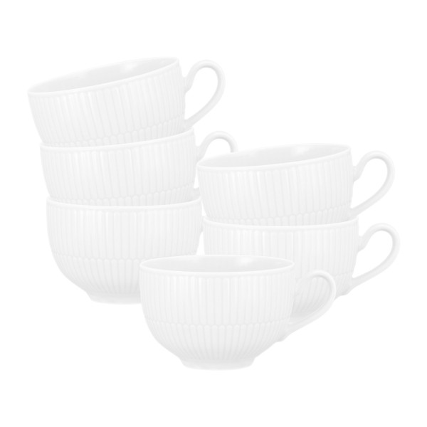 Seltmann Weiden Amina Milchkaffeetasse 0,35 l 6er Set Weiß - DS