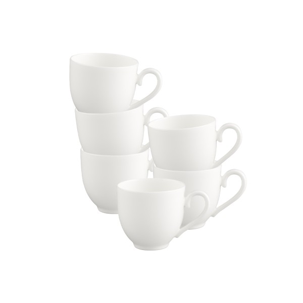 Villeroy & Boch White Pearl Espressotasse 70 ml 6er Set - DS