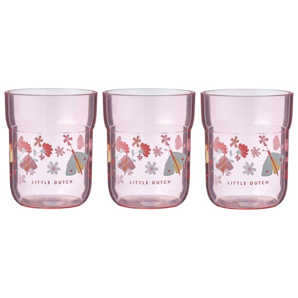 Mepal MIO Kinder-Trinkglas 250 ml Flowers & Butterflies 3er Set