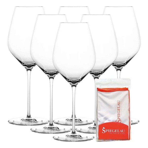 Spiegelau Hi-Lite Universalglas 510 ml 6er Set + Poliertuch