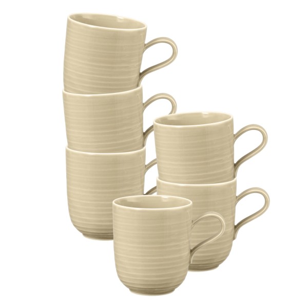 Seltmann Weiden Terra Kaffeebecher 400 ml sandbeige 6er Set - DS