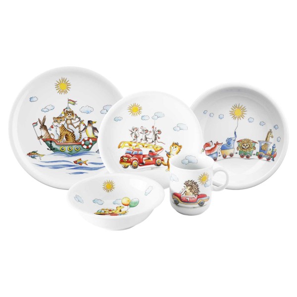 Seltmann Weiden Compact Kindergeschirr Set 5-teilig - Flinke Flitzer - DS