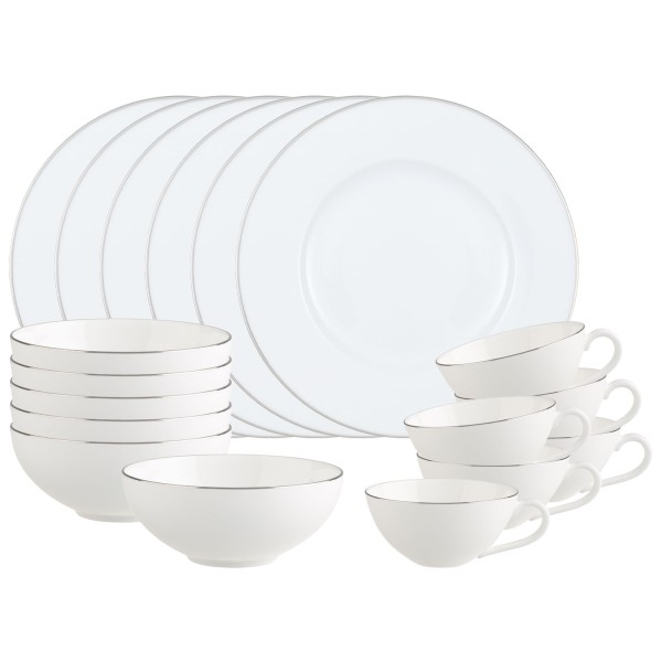 Villeroy & Boch Anmut Platinum No.1 Frühstücks-Set 18-teilig - DS