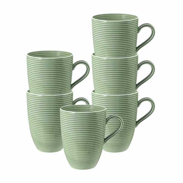 Seltmann Weiden Beat Color Glaze Kaffeebecher 350 ml 6er Set Salbeigrün - DS