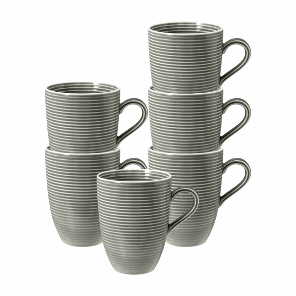 Seltmann Weiden Beat Color Glaze Kaffeebecher 350 ml 6er Set Perlgrau - DS