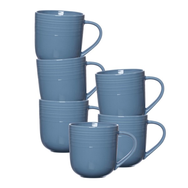 Ritzenhoff & Breker Levi Kaffeebecher 400 ml blau 6er Set - DS