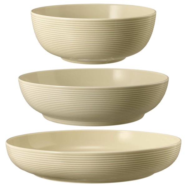 Seltmann Weiden Beat Color Glaze Foodbowl Set 3-teilig Sandbeige - DS