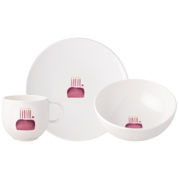 Villeroy & Boch With Love Frühstücksset 3-teilig Happy Birthday - DS