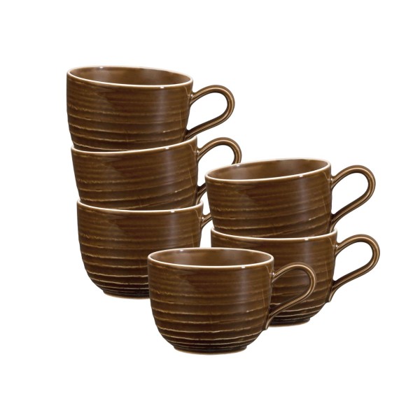 Seltmann Weiden Terra Kaffeetasse 260 ml erdbraun 6er Set - DS