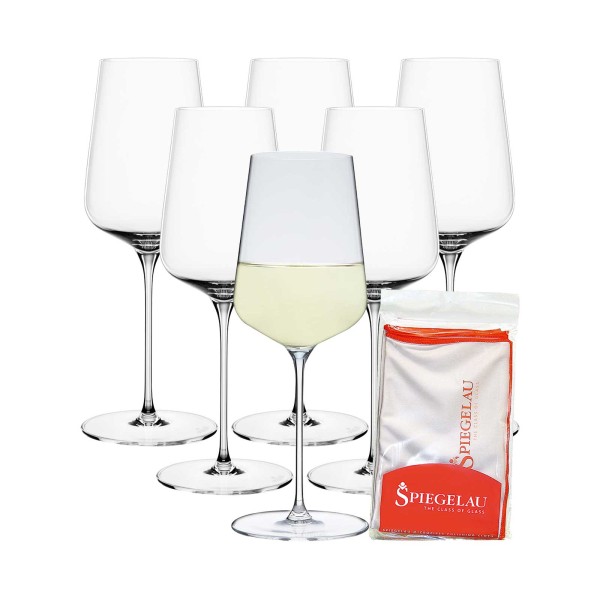 Spiegelau Definition Weißweinglas 430 ml 6er Set + Poliertuch