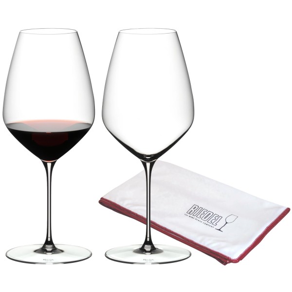 Riedel VELOCE Syrah / Shiraz Weinglas 2er Set + Poliertuch