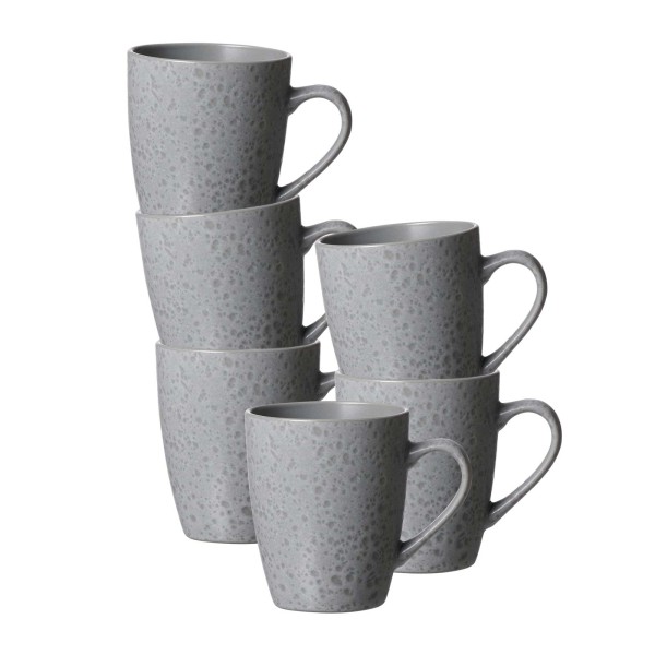 Ritzenhoff & Breker Kitwe Kaffeebecher 370 ml grau 6er Set - DS