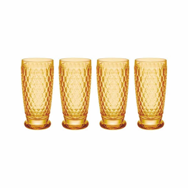 Villeroy & Boch Boston Coloured Longdrinkglas 400 ml Saffron 4er Set - DS