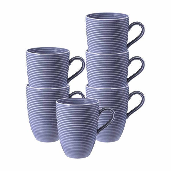 Seltmann Weiden Beat Color Glaze Kaffeebecher 350 ml 6er Set Fliederblau - DS