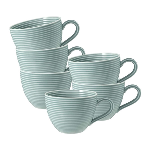 Seltmann Weiden Beat Color Glaze Kaffeetasse 0,26 l 6er Set Arktisblau - DS