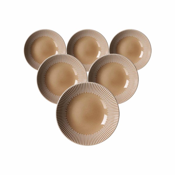 Ritzenhoff & Breker Banda Suppenteller ø 20 cm 6er Set Beige - DS