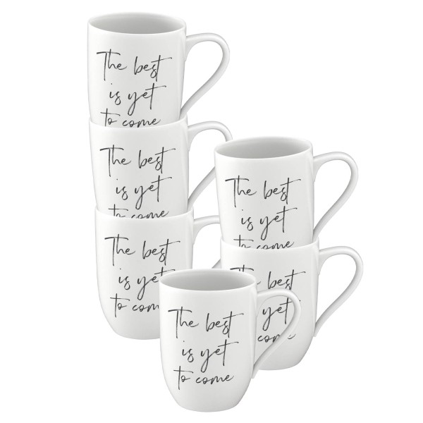 Villeroy & Boch Statement Becher 'The Best is yet to Come' 290 ml 6er Set - DS