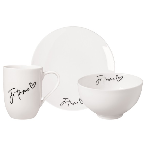 Villeroy & Boch Statement Frühstücks-Set Je t'aime 3-teilig - DS