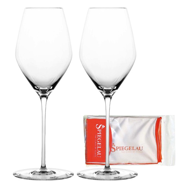 Spiegelau Hi-Lite Champagnerglas 347 ml 2er Set + Poliertuch