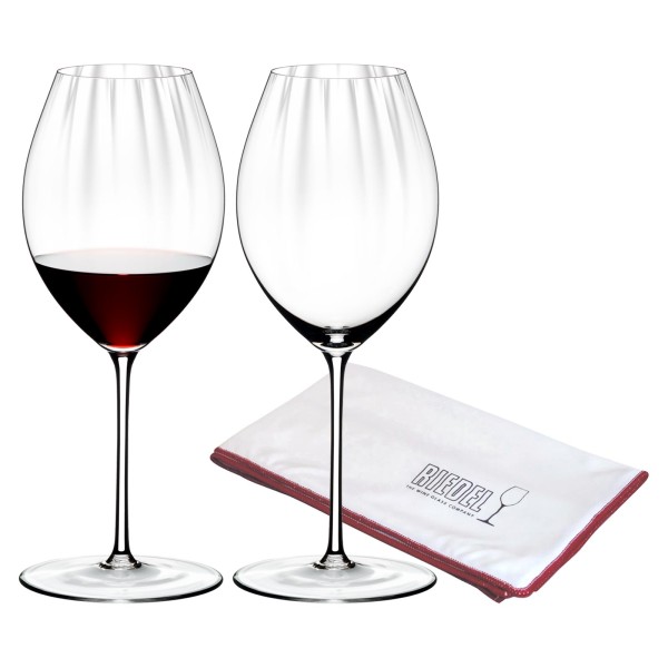 Riedel PERFORMANCE Syrah Shiraz Glas 2er Set + Poliertuch